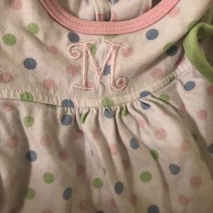 "M" monogrammed play set